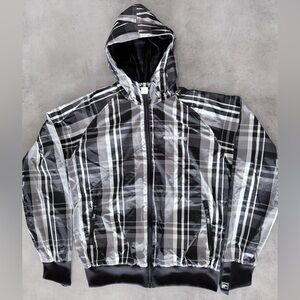 Supremebeing Black and White Plaid Windbreaker